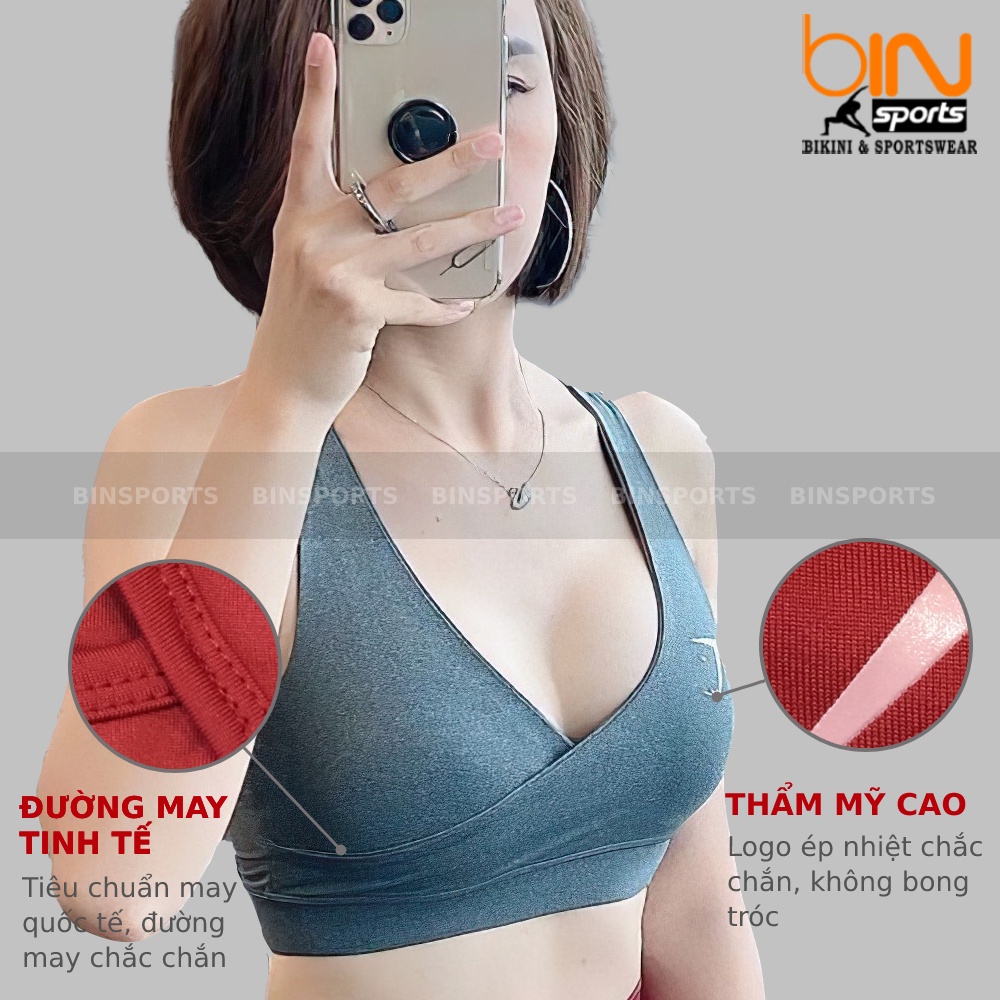 Áo Bra tập Gym Yoga Thể Thao Nữ Kèm Mút Bin Sports A003