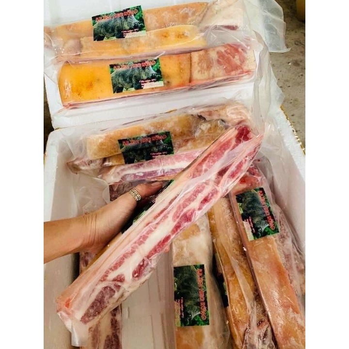 Ba chỉ heo rừng lai, thịt dai giòn tươi ngon cây 1kg (giao hỏa tốc TPHCM)