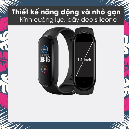 Đồng hồ theo dõi sức khoẻ kiêm vòng đeo tay thông minh M5,pin trâu, đo hiệu năng chạy bộ, bảo hành 6 tháng