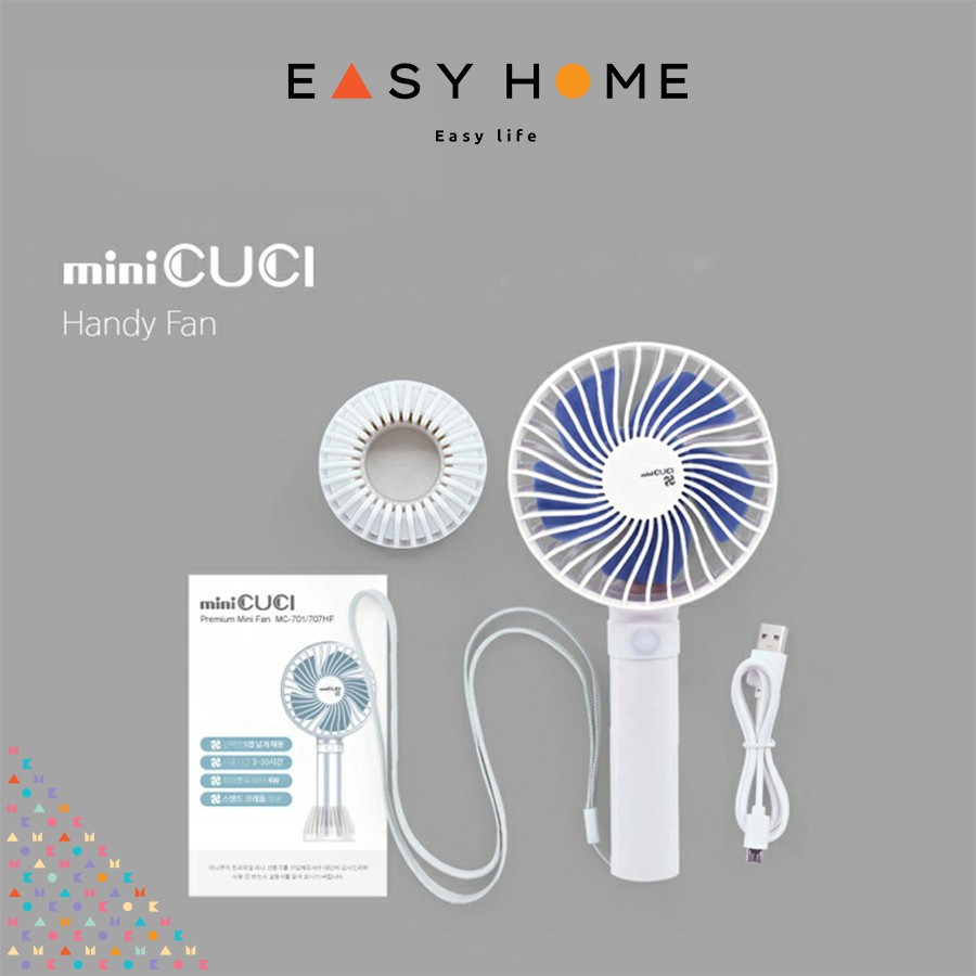 Quạt mini cầm tay Pin khủng Chất Lượng Hàn Quốc - Premium CUCI