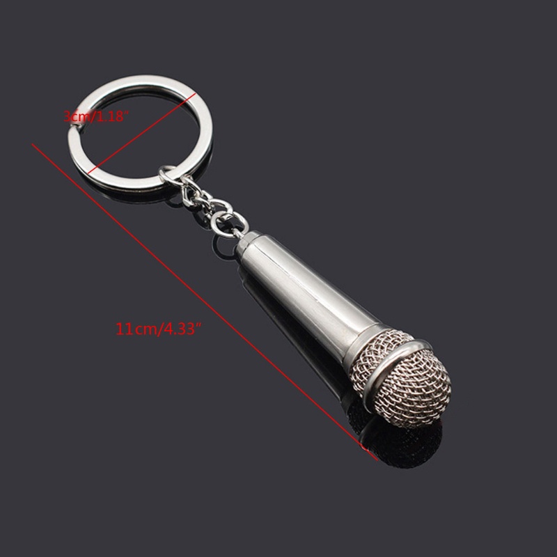 [CH *] Móc Khóa Hình Rapper Âm Nhạc Tinh Tế Màu Bạc Dành Cho Chìa Khóa / Xe Hơi / Trang Sức De