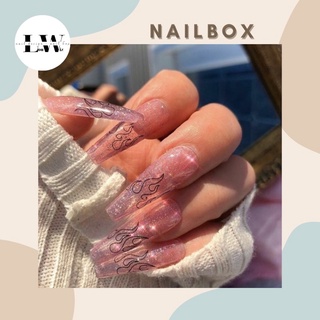 [ NAIL BOX ] MẪU HỒNG THẠCH VẼ LỬA
