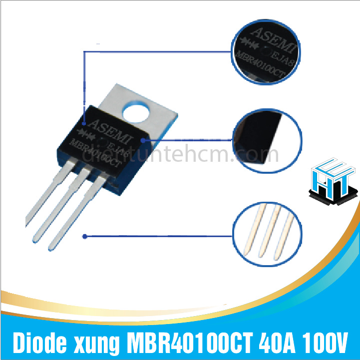 Diode xung 40100 MBR40100CT 40A 100V TO-220 loại tốt