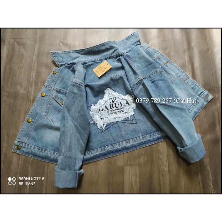 Áo khoác nữ chất jean cao cấp thời trang form dưới 58Kg Garula BB43