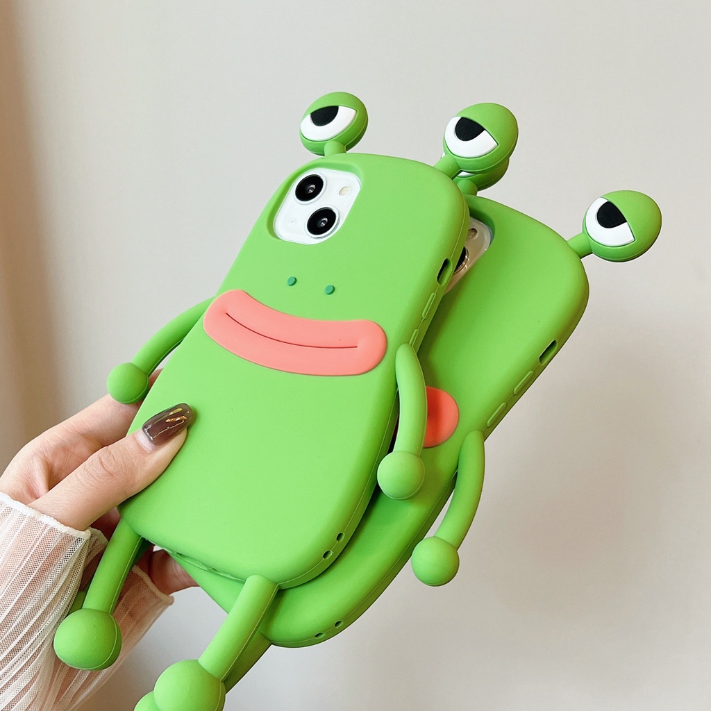 Ốp Điện Thoại tpu Hình Ếch 3d Cho iphone 14pro 14pro max 13 pro max ins12 pro max 7 8 plus xs max XR 11 pro max xsmax
