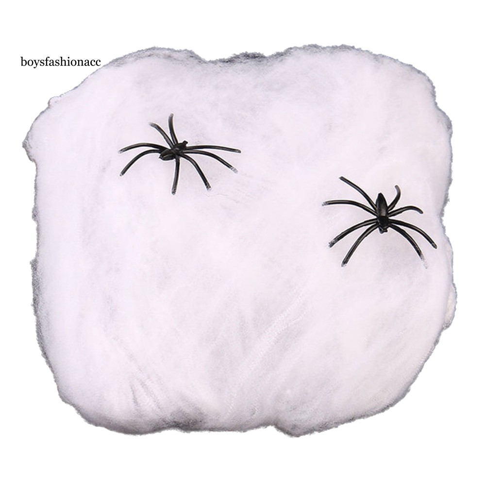 Phụ kiện mạng nhện nhân tạo trang trí halloween tùy chọn màu sắc
