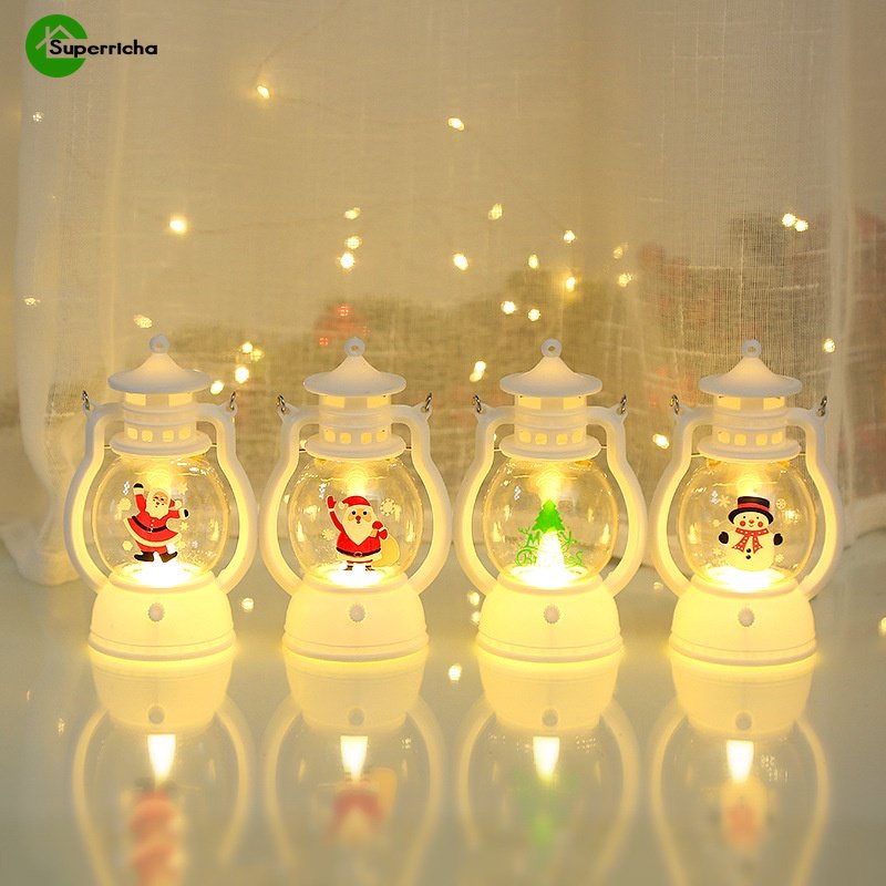 Đèn Led Hình Ông Già Noel Dễ Thương Treo Trang Trí Cửa Sổ
