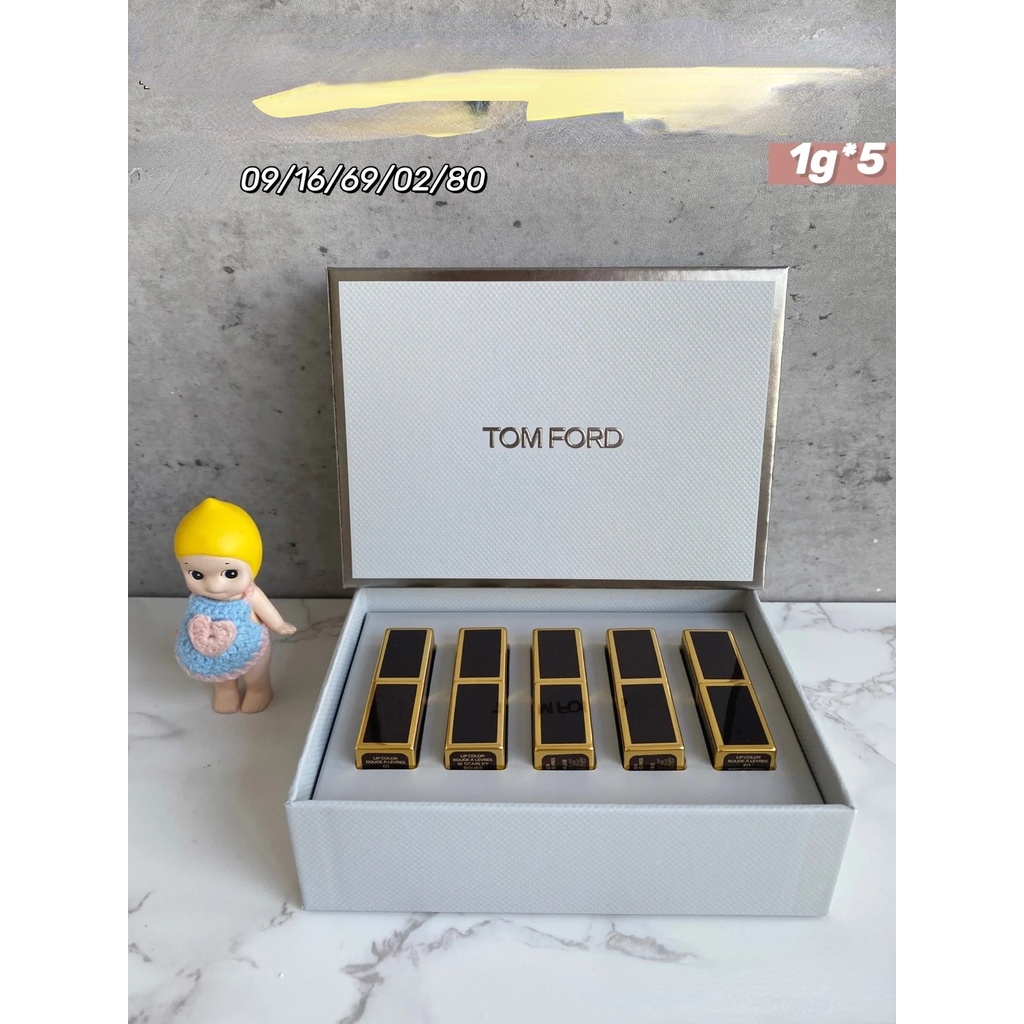 Set 5 Son Môi mini Tom ford TF 1g Phiên Bản Giáng Sinh Giới Hạn Kèm Hộp Đựng