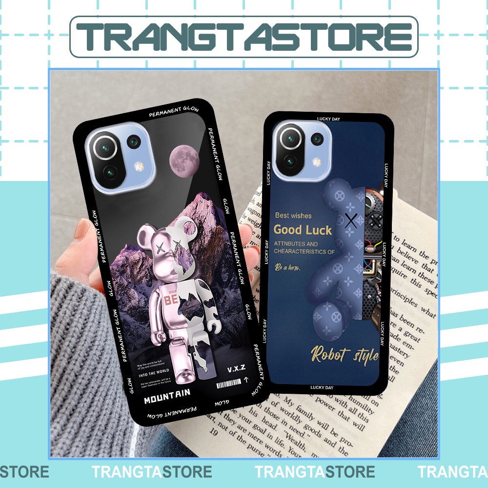 Ốp Xiaomi Mi 11 5G / Mi 11 Lite 5G / Mi 11 Lite 5G NE in hình gấu Bearbrick,Mountain,xanh,đen,đỏ giá rẻ