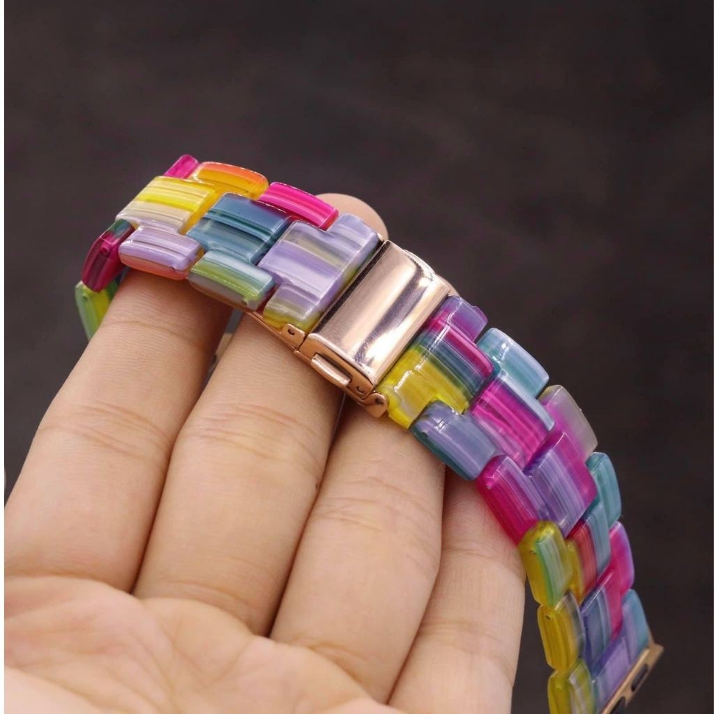 [HOT] Dây đeo đồng hồ Apple Watch mẫu giả đá 7 màu lên tay cực xinh