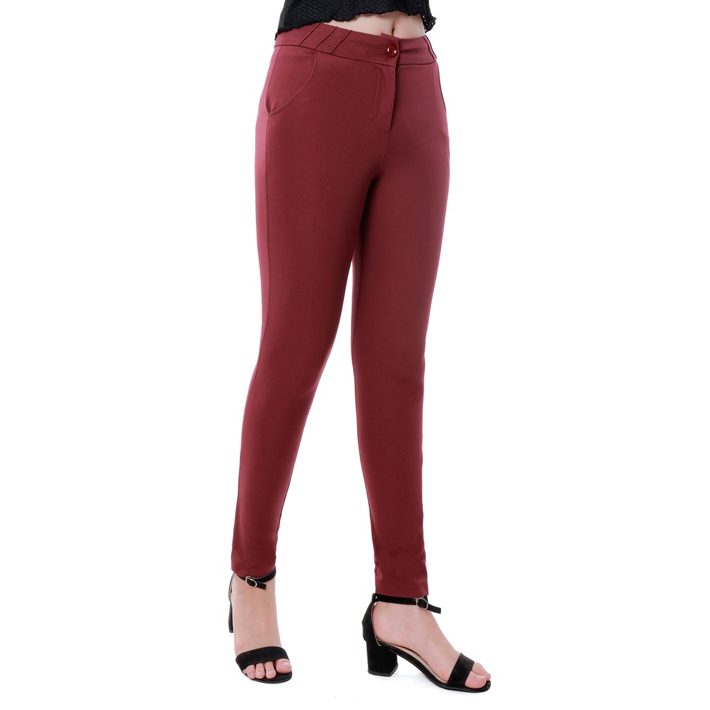 Quần nữ Narsis P5045 màu đỏ mận