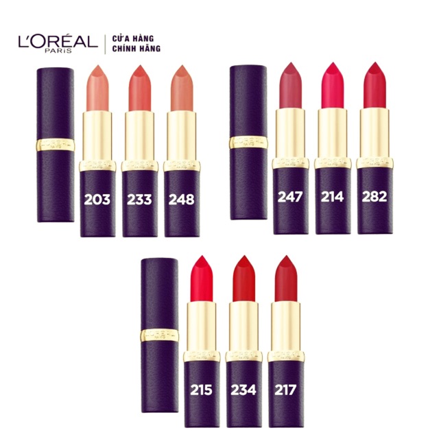 Son lì min môi L’Oreal Paris Color Riche Matte 3.7g