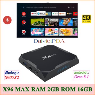 X96 MAX Android TV Box - Amlogic S905X2 , RAM 2GB , 16GB Bộ Nhớ Trong