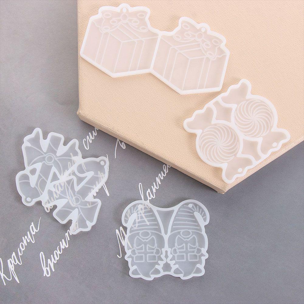 Set 5 Khuôn Làm Bông Tai Bằng Nhựa Resin UV DIY Hình Chú Lùn|Khuôn Silicone Làm Đồ Trang Sức
