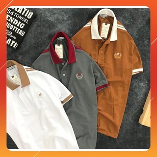Áo Thun Nam 🎁 FREESHIP – HÀNG CHẤT 🎁 Cổ Bẻ Tay Ngắn Thêu Chữ M, Chất Liệu Thun Cá Sấu
