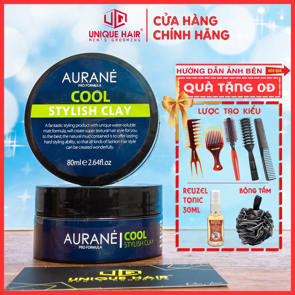 Sáp Vuốt Tóc Aurane Cool Stylish Clay Tặng lược | RẺ VÔ ĐỊCH