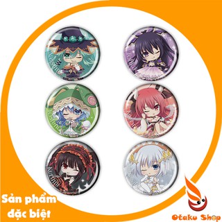 SET 6 CÁI huy hiệu Anime Date A Live - Cuộc Hẹn Sống Còn