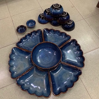 Bộ bát đĩa HOA MẶT TRỜI chuẩn Bát Tràng