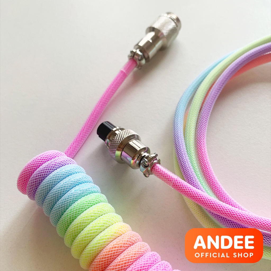 Dây cáp xoắn custom cable Type C nhiều màu cho bàn phím cơ
