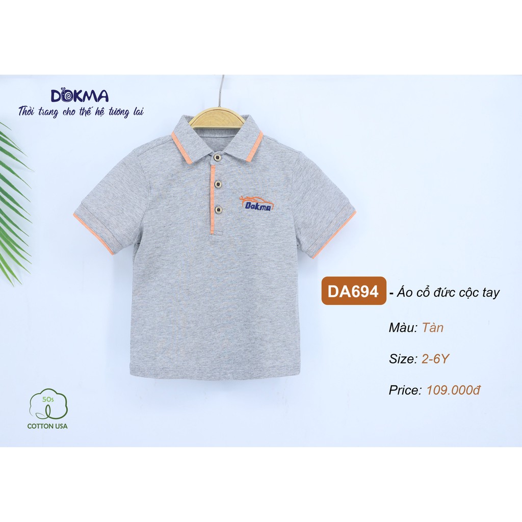 Dokma - Áo cổ đức cộc tay 2-6Y ( DA694 )