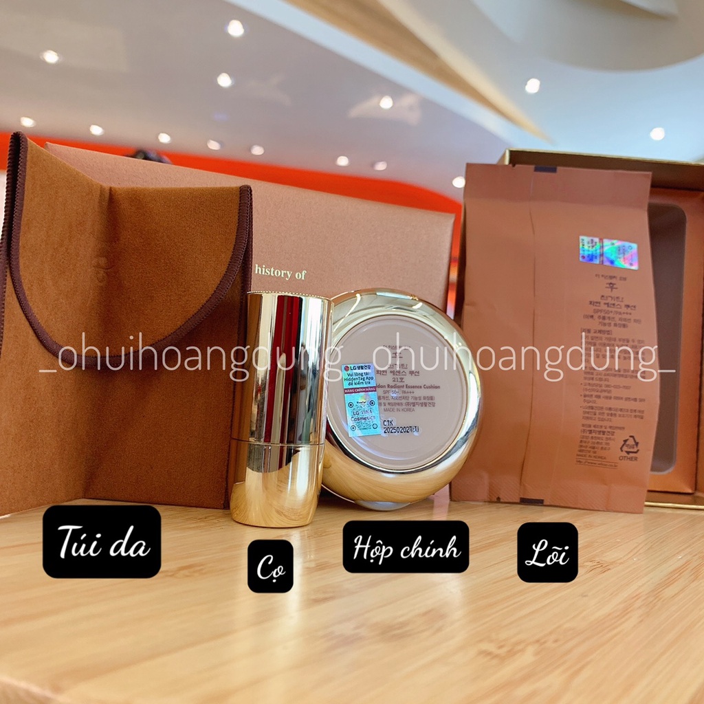 [HÀNG CÔNG TY CHECK TEM CHÍNH HÃNG] Set Phấn Nước Đông Y Tái Sinh Da WHOO Radiant Essence Cushion