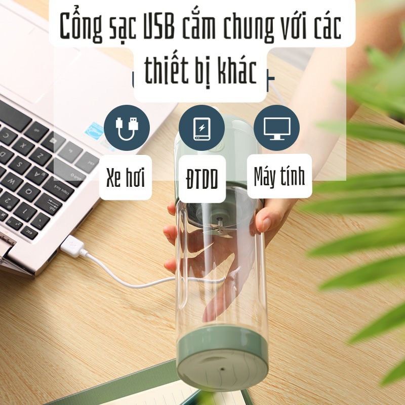 (HÀNG K CÓ SẴN) bình xay cầm tay nội địa trung hãng bugu - công ty con của midea