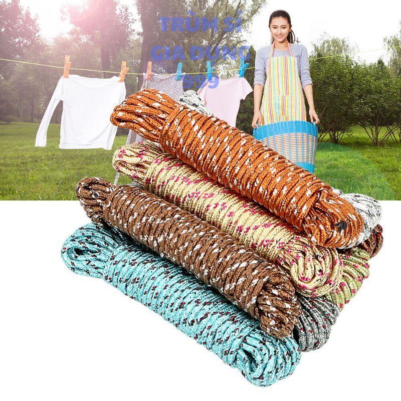 Dây dù 10m đa năng, Dây dù phơi quần áo tiện lợi nhiều màu sắc, Cuộn Dây Dù Tròn Lõi Dài 10m Chắc Chắn