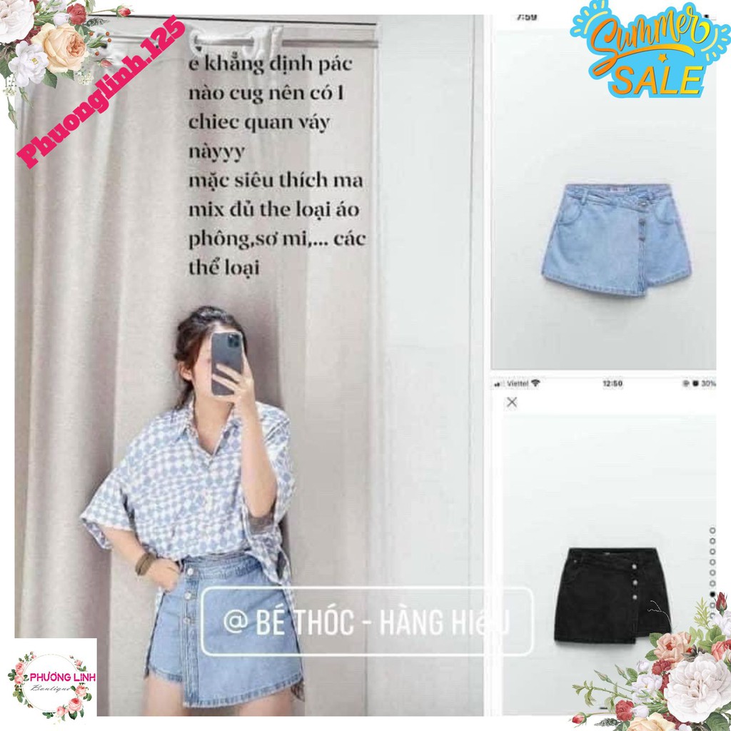 CHÂN VÁY JEAN NGẮN Z.R 3 CÚC | BigBuy360 - bigbuy360.vn