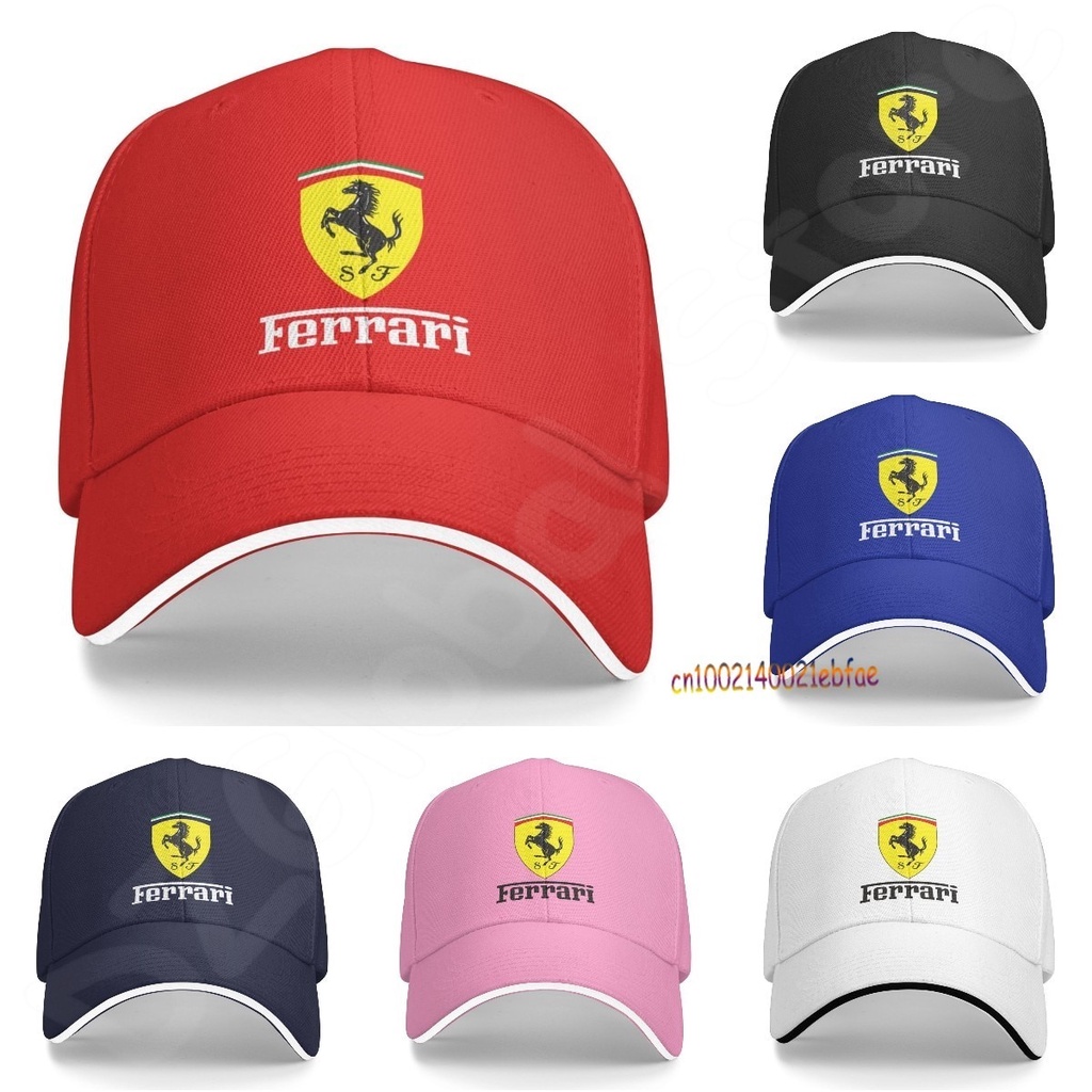 Mũ Lưỡi Trai Thêu Logo Ferrari Thời Trang Chất Lượng Cao Có Thể Điều Chỉnh Cho Nam Nữ D5AB