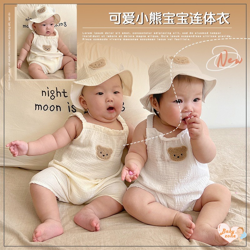 Bộ Áo Liền Quần Dễ Thương Cho Bé 0-3 Tuổi
