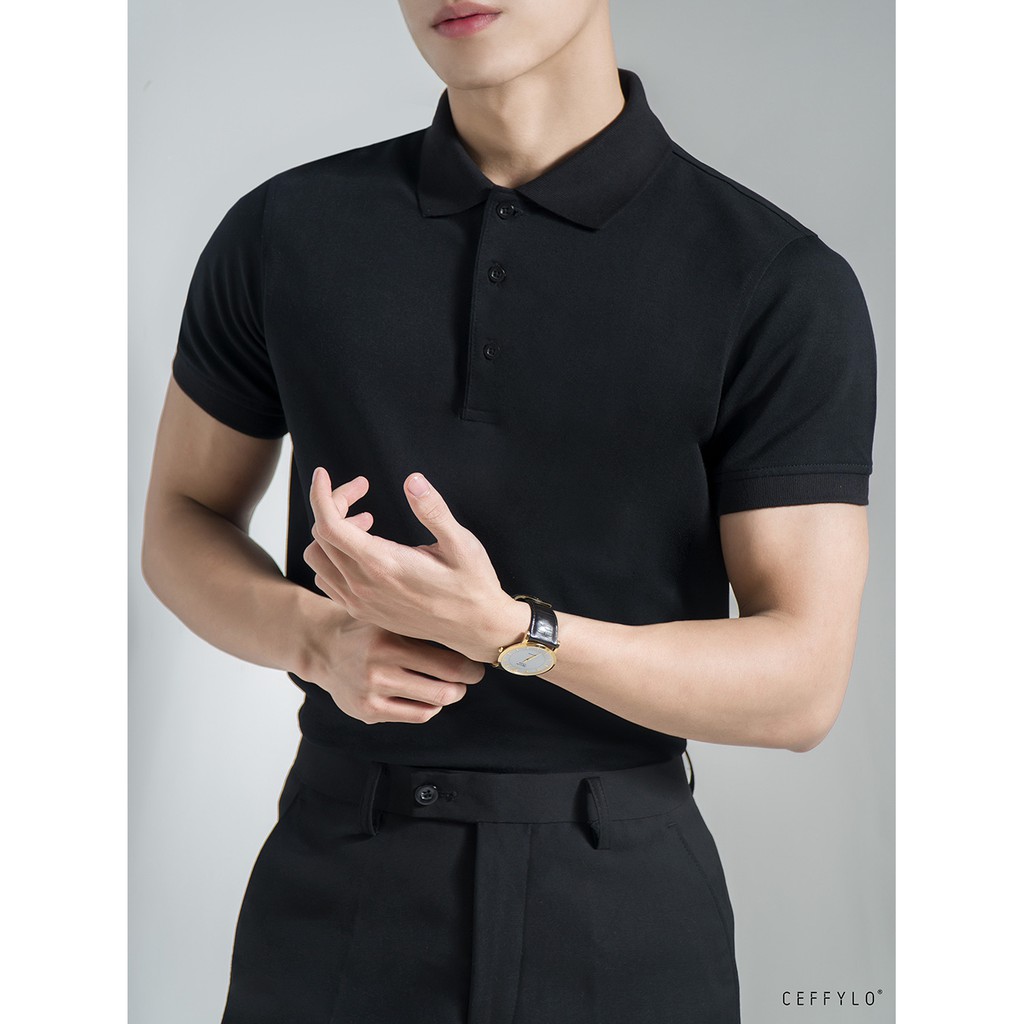 [FREESHIP] Polo nam trơn basic thời trang cao cấp CEFFYLO vải cotton mềm mịn | BigBuy360 - bigbuy360.vn