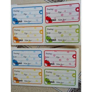 20 cái nhãn vở campus
