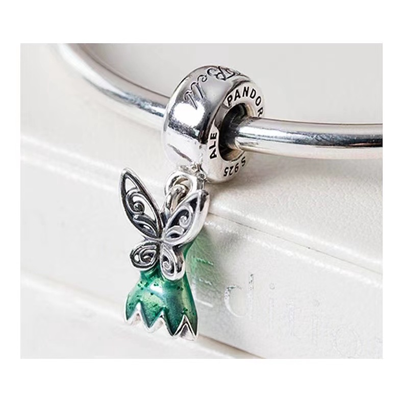 Mặt Dây Chuyền Hình Giày Cao Gót  DIY Mạ Bạc S925