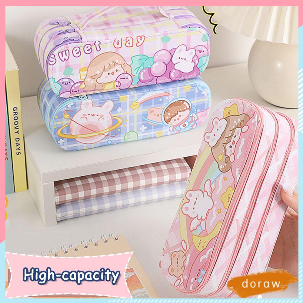 Túi Đựng Bút Bằng Vải Canvas Cỡ Lớn Tiện Dụng