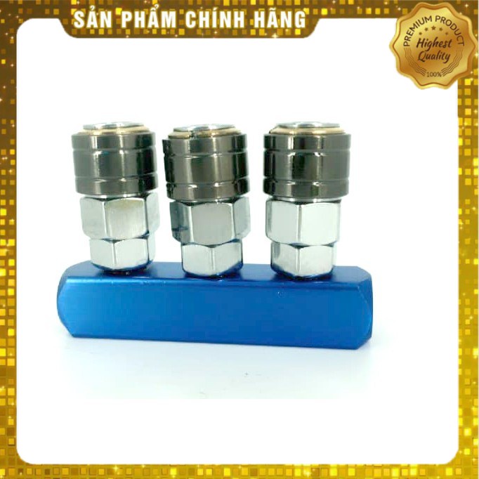 ĐẦU NỐI HƠI NHANH 3 CHIA NGANG TỰ ĐỘNG CAO CẤP