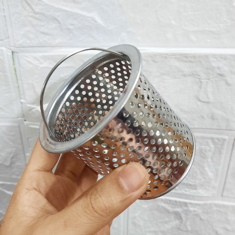 Giỏ lọc rác mắt lưới bồn rửa chén,bát chất liệu INOX không rỉ