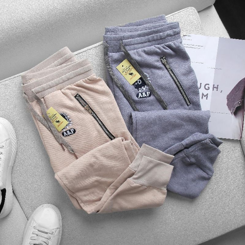 Quần dài thun Jogger da cá dây kéo túi free size