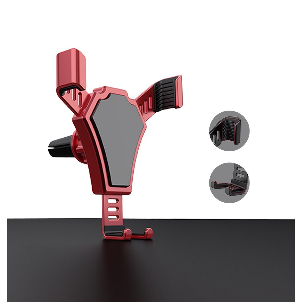 giá đỡ điện thoại thông minh xoay 360 độ, đế treo điện thoại kẹp cửa gió điều hoà loại tốt | BigBuy360 - bigbuy360.vn