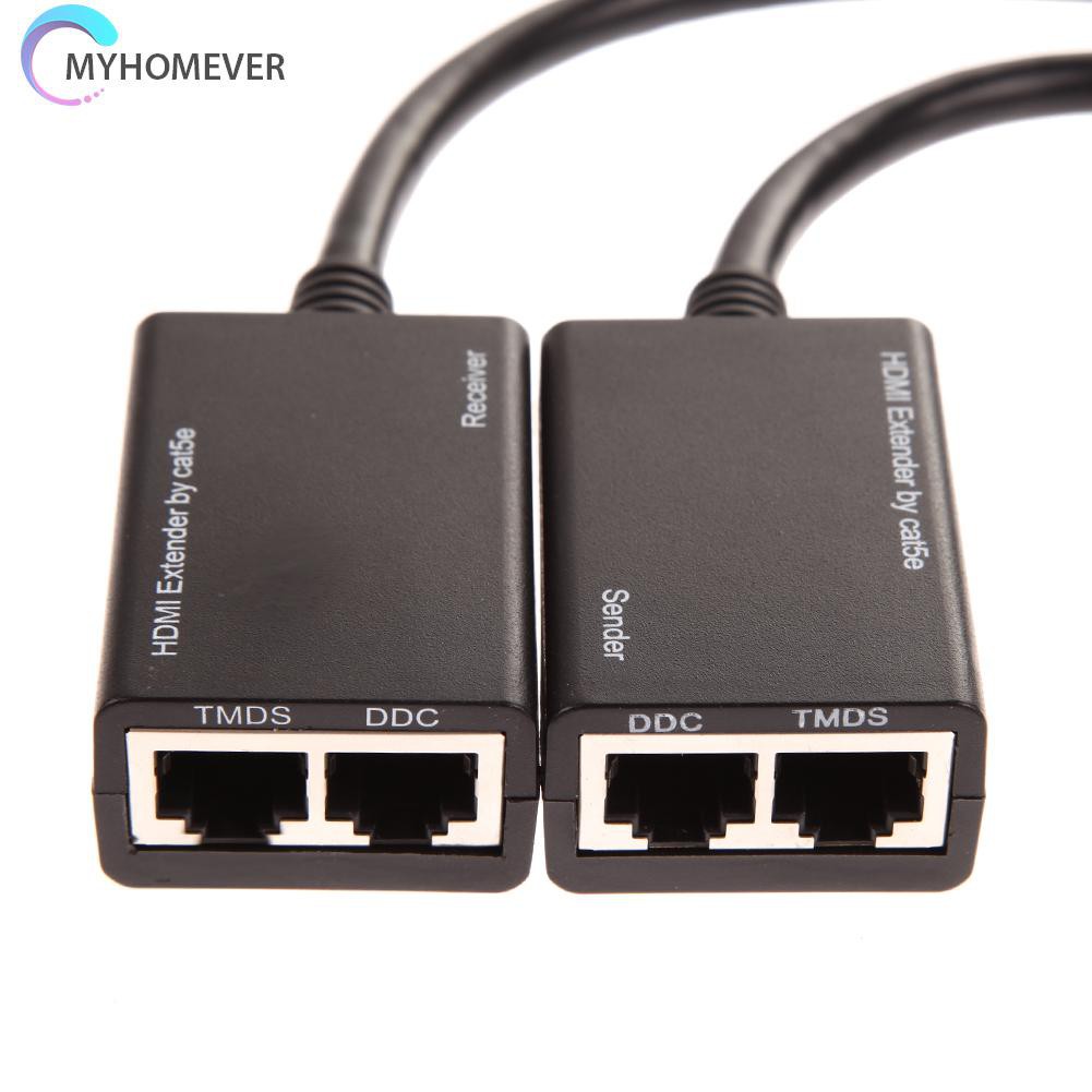 Bộ Khuếch Đại Tín Hiệu Hdmi Over Rj45 Cat5E Cat6 Utp Lan Ethernet Balun 1080p 3d