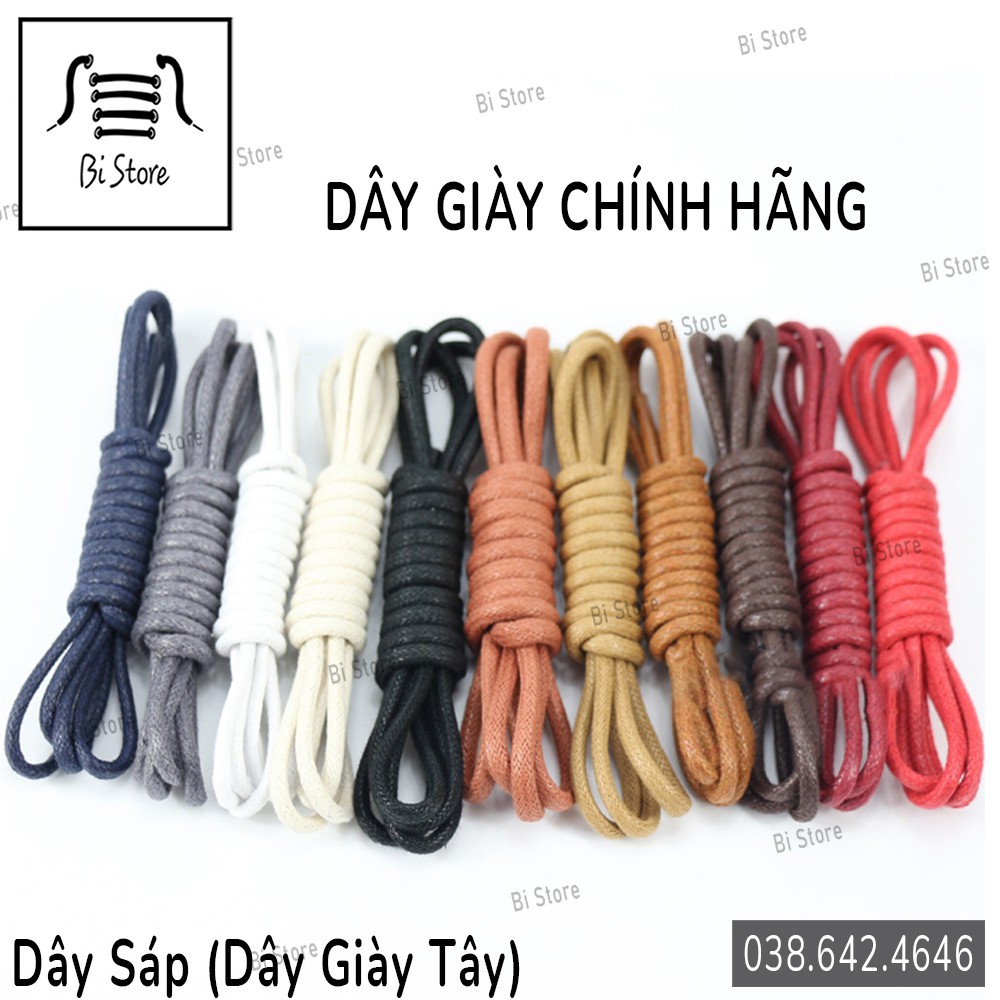 [Bảng 11 màu] Dây sáp (dây giày tây) dài 60cm, 80cm, 100cm, 120cm dành cho giày da, Dr. Martens, boots,... cổ ngắn