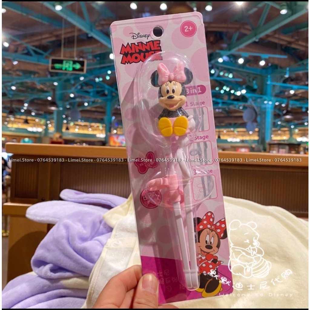 Đũa tập ăn nhựa 3D Frozen Car95 Princess Mickey Minnie Elsa Stitch Mike Sulley Rapunzel Disney cho trẻ em
