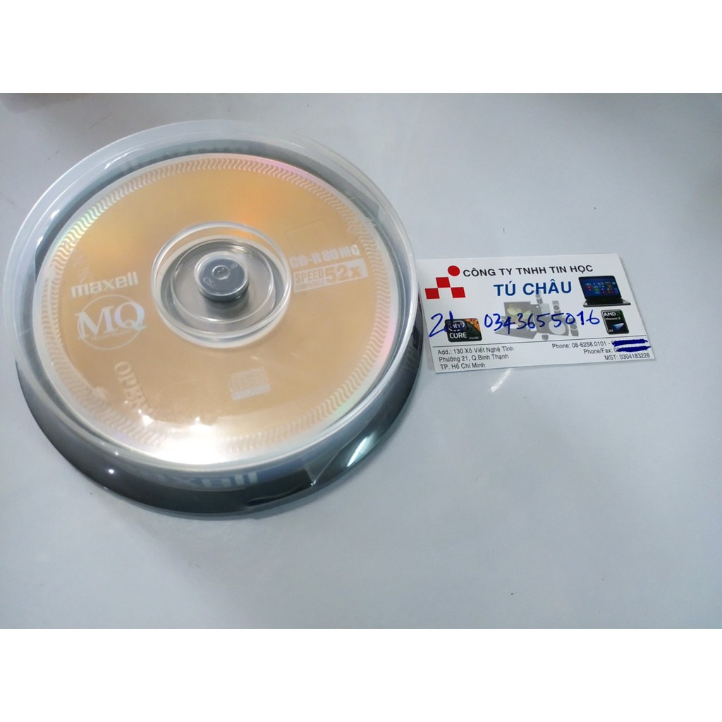 Đĩa trăng CD-R MAXELL CD-R80MQ Speed Compatible-52X-700MB-80MIN_Hộp 10 Cái