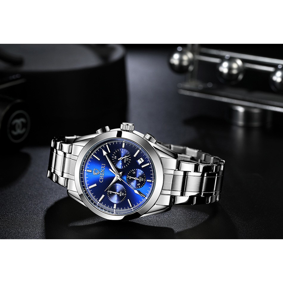 Đồng Hồ Đeo Tay Chexi Chống Thấm Nước Bằng Thép Không Gỉ Sang Trọng Cho Nam