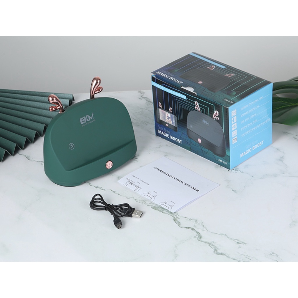 Loa Khuếch Đại XM-318 Trang Trí Sừng Nai Siêu Dễ Thương