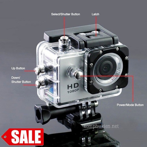 Camera Hành Trình Xe Máy A9 Giá Rẻ, kèm vỏ Chống Nước & phụ kiện - Quay Phim 1080P