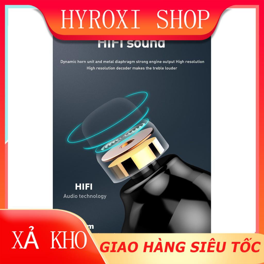 Tai Nghe Bluetooth TWS 5.0 Truewireless 9D màn hình led tích hợp Micro kháng nước tặng kèm hộp sạc mã M8 HYROXISHOP