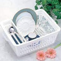 HÀNG NHẬT - Rổ úp chén bát đĩa có khay hứng nước, khay đựng đũa thìa và có nắp đậy cỡ lớn tiện lợi INOMATA