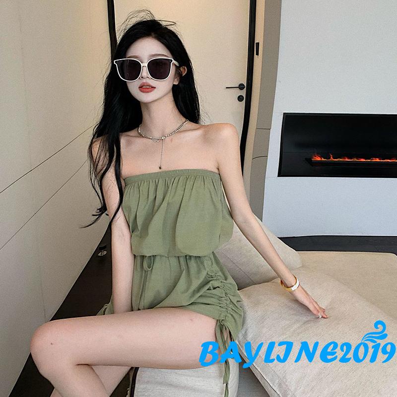 Bay-Women Romper, Off Shoulder High Waist Drawstring Shorts Pants Summer Fall Street Spring Jumpsuit | BigBuy360 - bigbuy360.vn