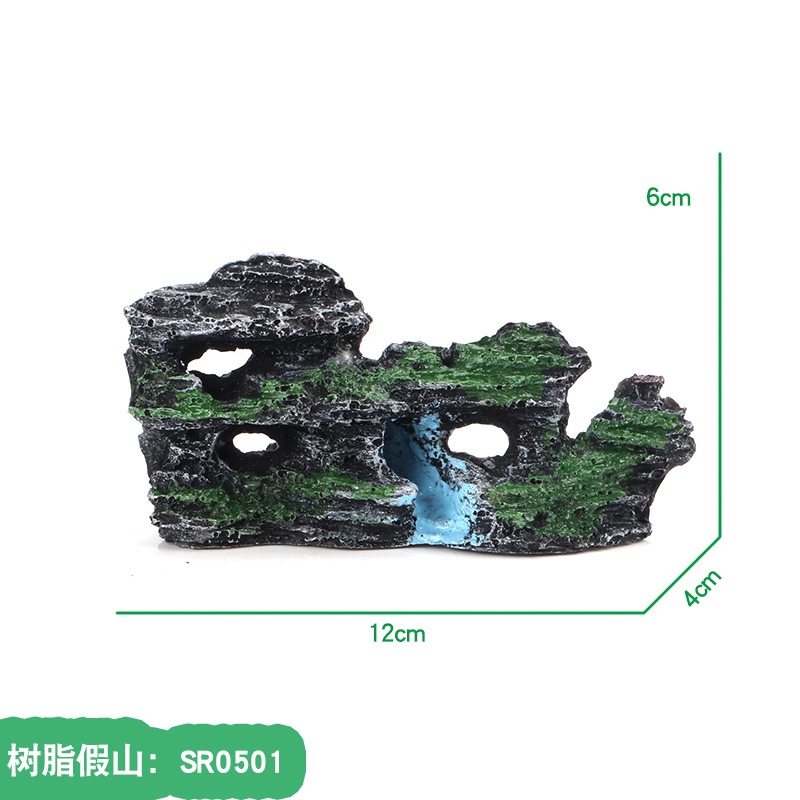 Hòn Non Bộ Mini Bằng Nhựa resin Trang Trí Bể Cá