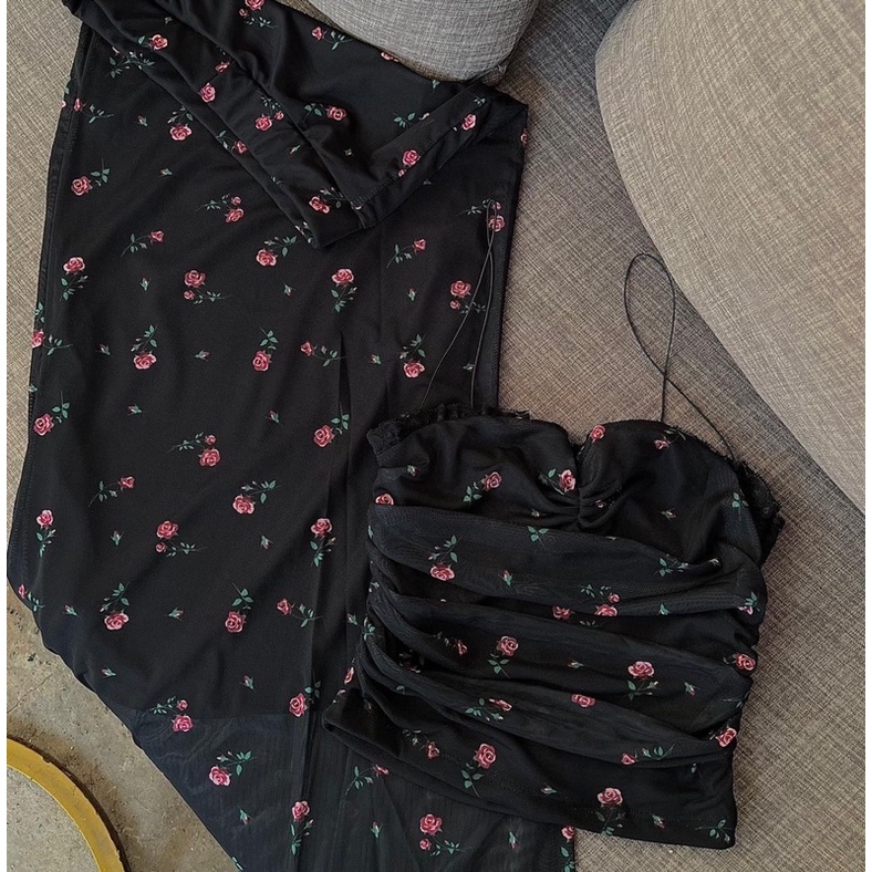 Set áo 2 dây + chân váy đuôi cá MAYA SET